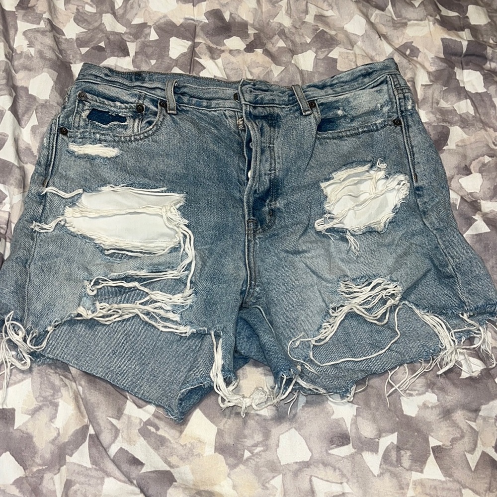 90s boyfriend jean shorts from American eagle